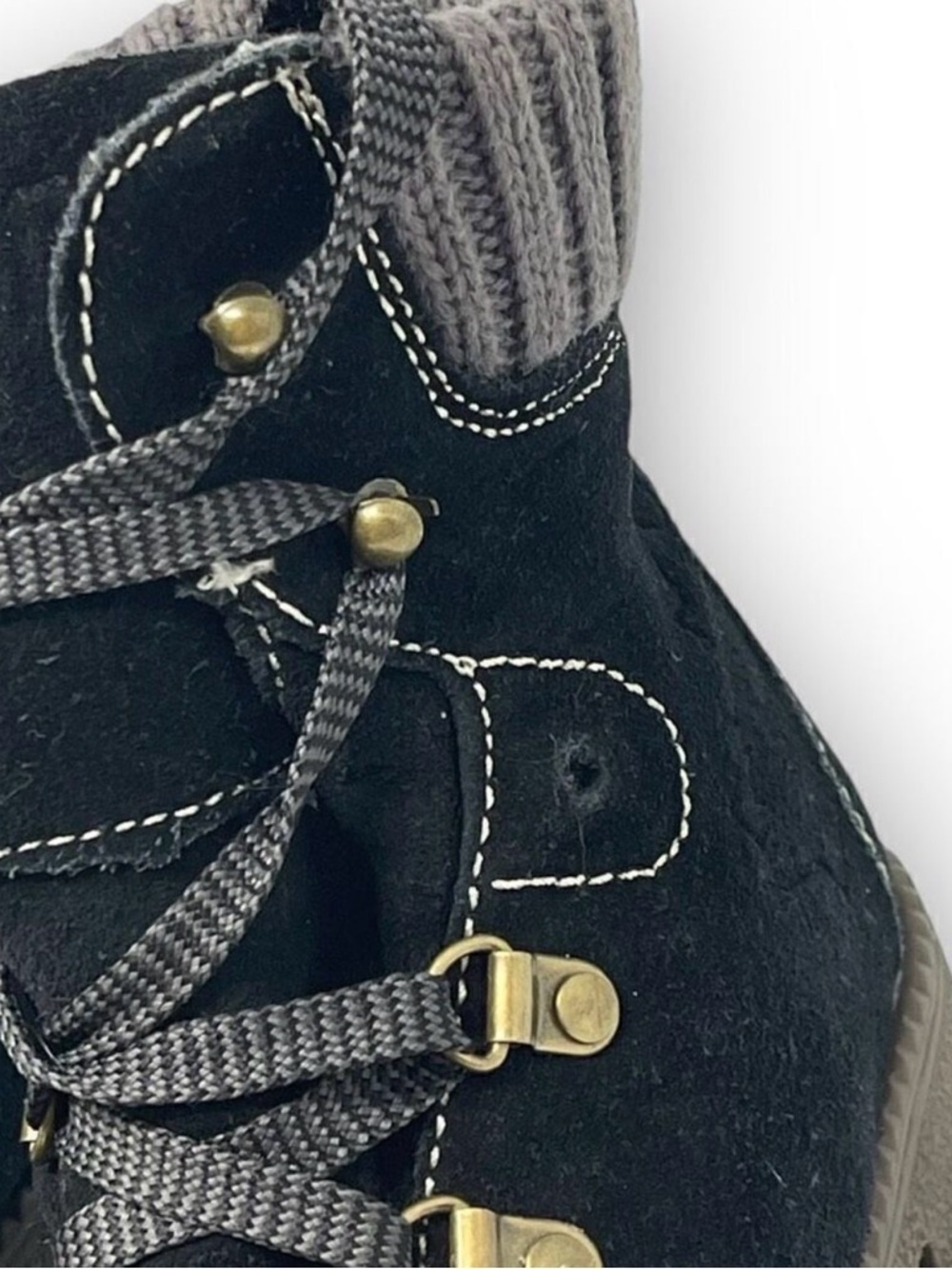 Cougar Black Suede Lace-Up Ankle Boots - Picture 10 of 10